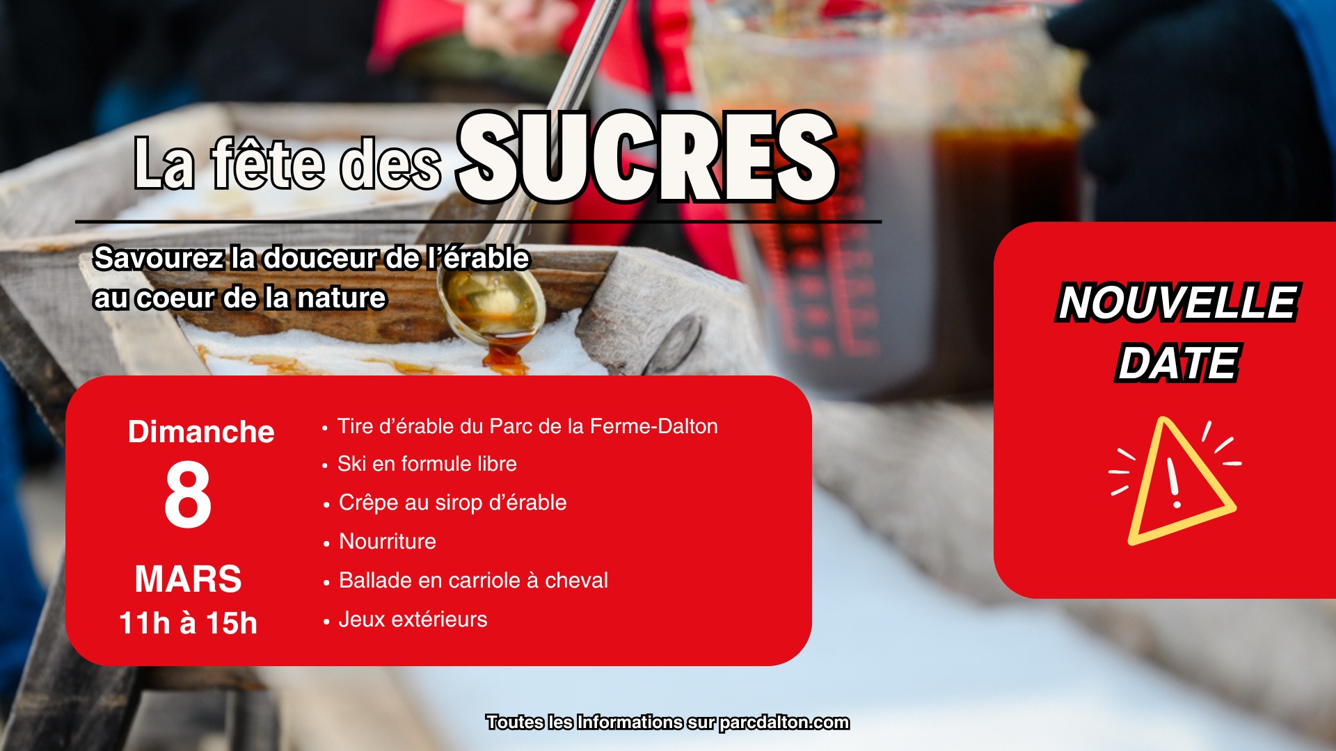 C&rsquo;est dimanche qu&rsquo;aura lieu la Fête des sucres